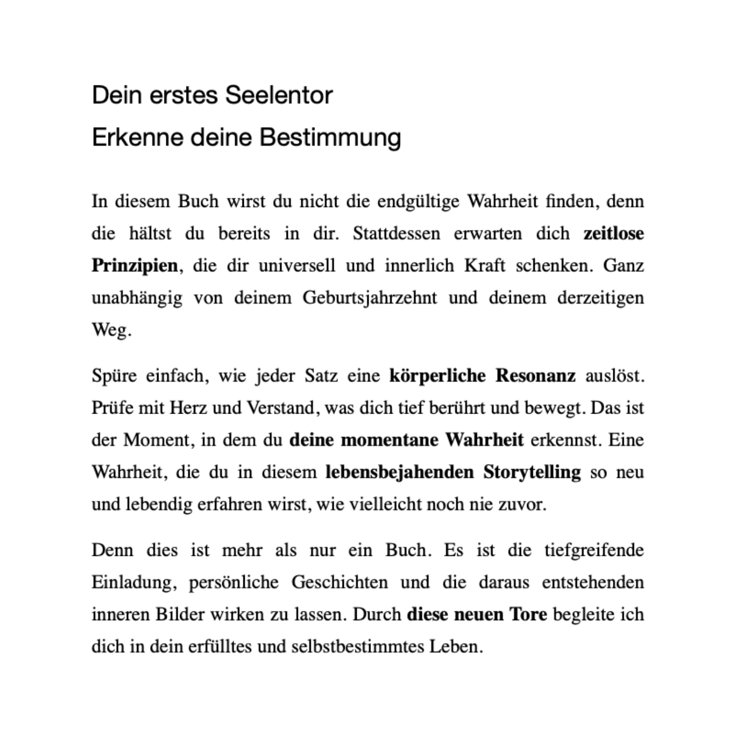 Erfüllt. Leben. Buch AI